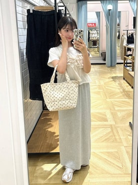 「アイテム（キーホルダー）」を使った、さちぃさん（レディース・153cm）の夏コーディネート