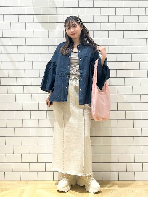 いるか出品 LOWRYS FARM スカート リメイクスウェットタイトスカート 288689
