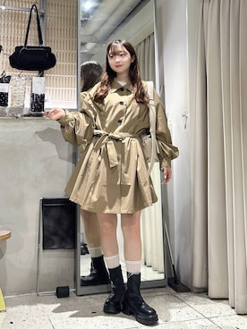 「アイテム（ソックス/靴下）」を使った、さちぃさん（レディース・153cm）の秋コーディネート