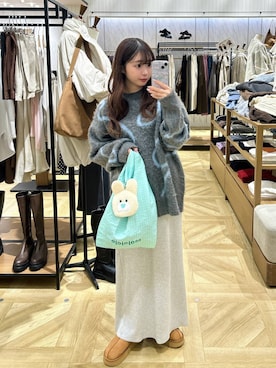 「アイテム（エコバッグ/サブバッグ）」を使った、さちぃさん（レディース・153cm）の秋コーディネート