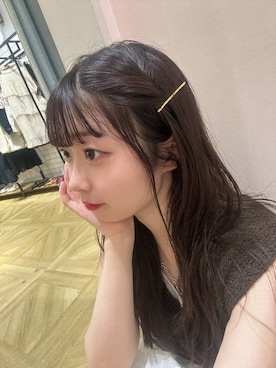 「アイテム（ヘアアクセサリー）」を使った、さちぃさん（レディース・153cm）の夏コーディネート