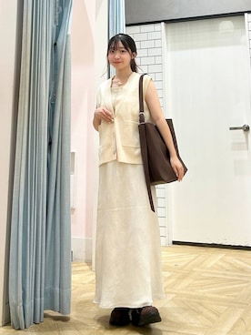 「アイテム（バレッタ/ヘアクリップ）」を使った、さちぃさん（レディース・153cm）の秋コーディネート