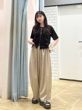 「アイテム（ヘアアクセサリー）」を使った、さちぃさん（レディース・153cm）の夏コーディネート