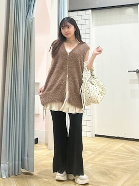 「アイテム（スウェットパンツ）」を使った、さちぃさん（レディース・153cm・20代）の夏コーディネート
