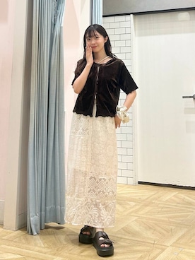 「アイテム（シュシュ）」を使った、さちぃさん（レディース・153cm・20代）の夏コーディネート