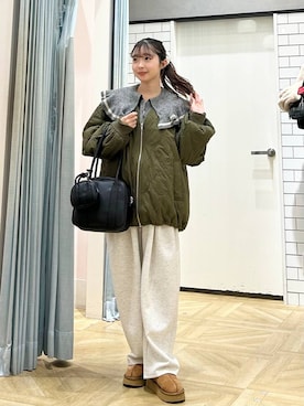 「アイテム（シュシュ）」を使った、さちぃさん（レディース・153cm・20代）の秋コーディネート