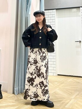 「LOWRYS FARM（ローリーズファーム）のアイテム（ハンチング/ベレー帽）」を使った、さちぃさん（レディース・153cm）の秋コーディネート