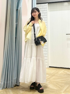 「アイテム（キーホルダー）」を使った、さちぃさん（レディース・153cm）の夏コーディネート