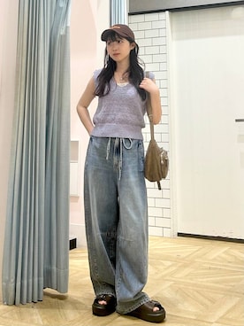 「アイテム（雑貨/ホビー）」を使った、さちぃさん（レディース・153cm）の夏コーディネート