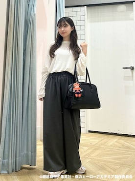 「アイテム（キーホルダー）」を使った、さちぃさん（レディース・153cm）の秋コーディネート