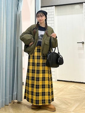 「おでかけ」｜「アイテム（スウェット）」を使った、さちぃさん（レディース・153cm）の秋コーディネート