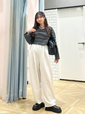 「アイテム（ヘアピン）」を使った、さちぃさん（レディース・153cm）の秋コーディネート