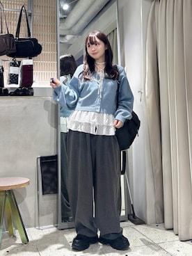 「アイテム（バックパック/リュック）」を使った、さちぃさん（レディース・153cm）の秋コーディネート