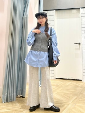 「LOWRYS FARM（ローリーズファーム）のアイテム（ハンチング/ベレー帽）」を使った、さちぃさん（レディース・153cm）の秋コーディネート