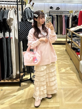 「アイテム（ヘアピン）」を使った、さちぃさん（レディース・153cm）の秋コーディネート