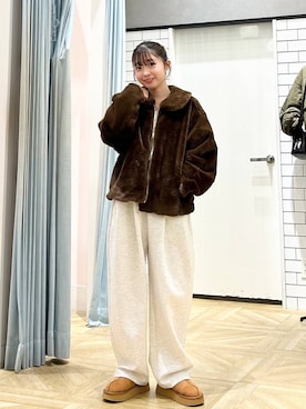 「アイテム（シュシュ）」を使った、さちぃさん（レディース・153cm・20代）の秋コーディネート