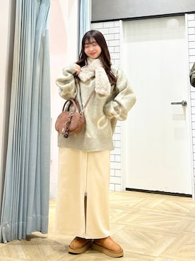 「アイテム（ネックウォーマー/スヌード）」を使った、さちぃさん（レディース・153cm）の秋コーディネート