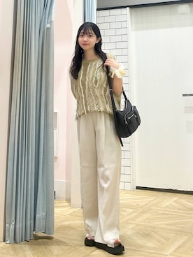 「アイテム（ヘアゴム）」を使った、さちぃさん（レディース・153cm）の夏コーディネート