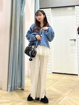 「アイテム（ヘアピン）」を使った、さちぃさん（レディース・153cm）の秋コーディネート