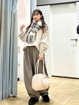 「デート/ロマンティック」｜「アイテム（その他シューズ）」を使った、さちぃさん（レディース・153cm）の秋コーディネート