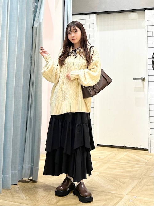 セール】ケーブルハイゲージZIPカーディガン 588922（カーディガン