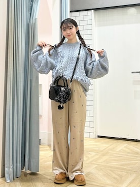 「デート/ロマンティック」｜「アイテム（その他シューズ）」を使った、さちぃさん（レディース・153cm）の秋コーディネート