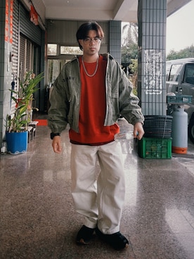 「Sacai（サカイ）のアイテム」を使った、Suzuri🇹🇼さん（メンズ・170cm）の冬コーディネート