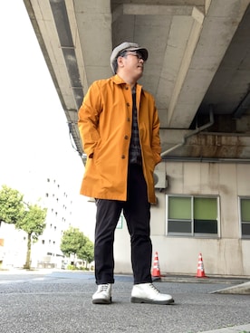 「アイテム（キャスケット）」を使った、ひとはこさん（メンズ・176cm）の秋コーディネート