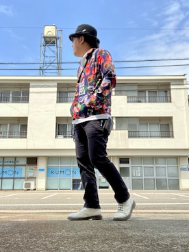 「アイテム（ナイロンジャケット）」を使った、ひとはこさん（メンズ・176cm）の秋コーディネート