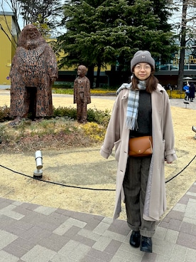 「ehka sopo（エヘカソポ）のアイテム（ダウンジャケット/コート）」を使った、Wanyuさん（レディース・156cm）の冬コーディネート