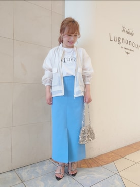 「Te chichi（テチチ）のアイテム（ブルゾン）」を使った、yumichiさん（レディース・153cm）の夏コーディネート