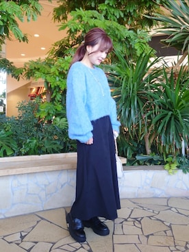 「Te chichi TERRASSE（テチチテラス）のアイテム（アクセサリー）」を使った、yumichiさん（レディース・153cm）の冬コーディネート