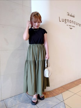 「Te chichi TERRASSE（テチチテラス）のアイテム（ワンピース/ドレス）」を使った、yumichiさん（レディース・153cm）の夏コーディネート