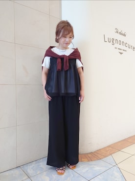 「Te chichi（テチチ）のアイテム（サンダル）」を使った、yumichiさん（レディース・153cm）の秋コーディネート