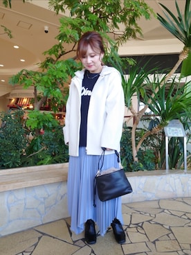 「Te chichi TERRASSE（テチチテラス）のアイテム（その他アウター）」を使った、yumichiさん（レディース・153cm）の冬コーディネート