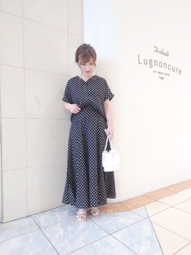 「Te chichi（テチチ）のTストラップサンダル（サンダル）」を使った、yumichiさん（レディース・153cm）の夏コーディネート