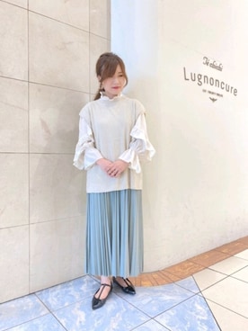 「ラッフルスリーブ」｜yumichiさん（レディース・153cm）の秋コーディネート