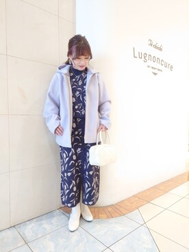 「Te chichi TERRASSE（テチチテラス）のアイテム（その他アウター）」を使った、yumichiさん（レディース・153cm）の秋コーディネート