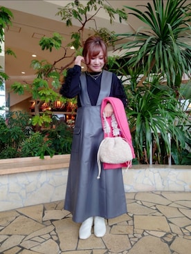 「Te chichi TERRASSE（テチチテラス）のアイテム（ワンピース/ドレス）」を使った、yumichiさん（レディース・153cm）の秋コーディネート