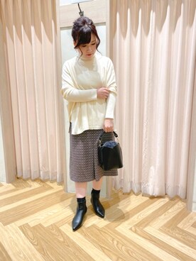 「Te chichi（テチチ）のアイテム（アンサンブル）」を使った、yumichiさん（レディース・153cm）の秋コーディネート