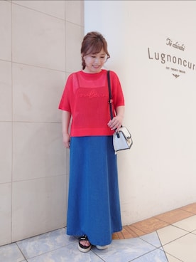 「Te chichi TERRASSE（テチチテラス）のアイテム（ワンピース/ドレス）」を使った、yumichiさん（レディース・153cm）の夏コーディネート