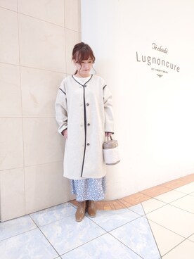 「Te chichi TERRASSE（テチチテラス）のアイテム（その他アウター）」を使った、yumichiさん（レディース・153cm）の秋コーディネート