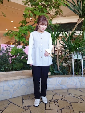 「Te chichi TERRASSE（テチチテラス）のアイテム（その他シューズ）」を使った、yumichiさん（レディース・153cm）の冬コーディネート