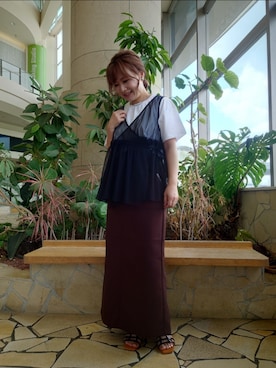 「Te chichi（テチチ）のアイテム（サンダル）」を使った、yumichiさん（レディース・153cm）の秋コーディネート