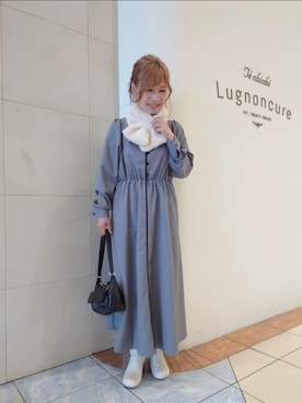 「Te chichi TERRASSE（テチチテラス）のアイテム（ワンピース/ドレス）」を使った、yumichiさん（レディース・153cm）の秋コーディネート