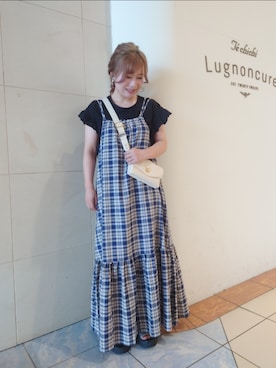 「Te chichi TERRASSE（テチチテラス）のアイテム（ワンピース/ドレス）」を使った、yumichiさん（レディース・153cm）の夏コーディネート