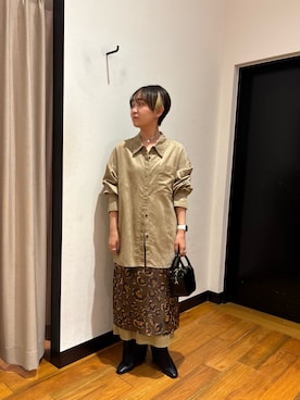 「URBAN RESEARCH（アーバンリサーチ）のスエードライクルーズシャツ（シャツ/ブラウス）」を使った、miyukiさん（レディース・156cm）の秋コーディネート