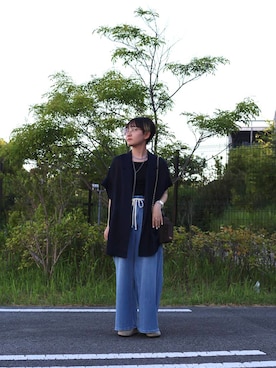 「イエベ春」｜「アイテム（その他アウター）」を使った、m_iiii29さん（レディース・157cm）の夏コーディネート