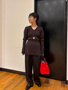 「URBAN RESEARCH（アーバンリサーチ）のアイテム（ニット/セーター）」を使った、miyukiさん（レディース・158cm）の秋コーディネート