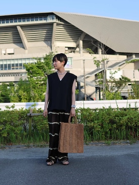 「URBANRESEARCH」｜「アイテム（アクセサリー）」を使った、m_iiii29さん（レディース・157cm）の夏コーディネート